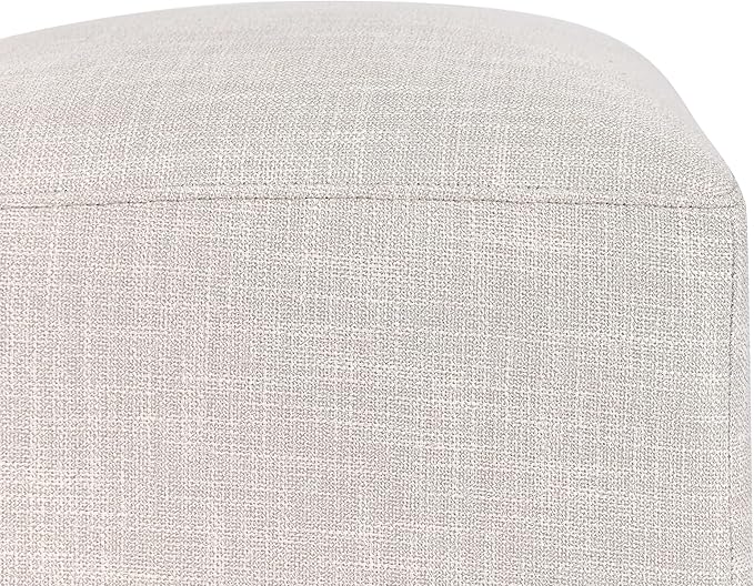 DUHOME Upholstered Dining Chair with Casters,Armless Modern Rolling Linen Dining Chairs with Wheels for Dining Room Bedroom Reading Room Living Room