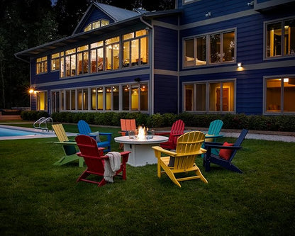 POLYWOOD AD420TE Modern Adirondack Chair, Teak