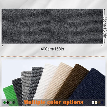 Cat Scratch Furniture Protector - 158" x 13.8" Trimmable Self-Adhesive Cats Claws Scratch Pads, DIY Cat Climbing Couch Protector for Scratch Post Cat Tree Replacement Indoor (Dark Gray)
