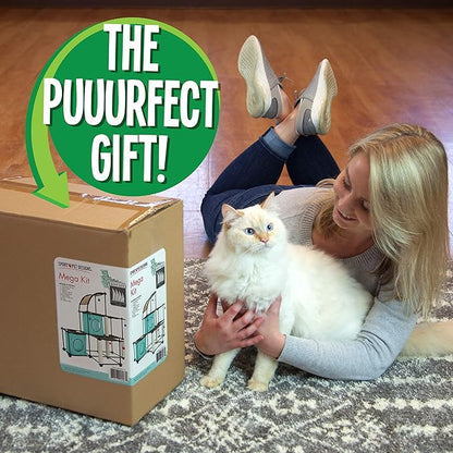 Kitty City Claw Indoor Mega Kit Cat Furniture, Corrugate Cat Scratcher, Cat Bed