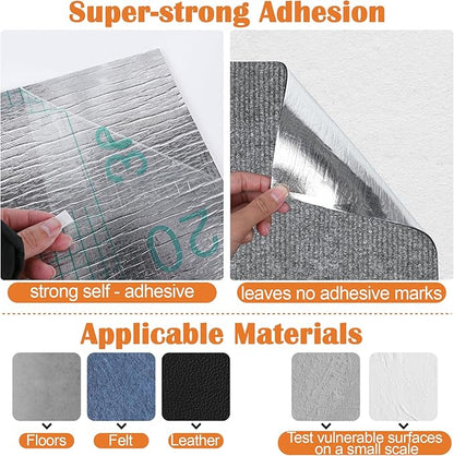 Cat Scratch Furniture Protector - 118" x 15.8" Trimmable Self-Adhesive Cats Claws Scratch Pads, DIY Cat Climbing Couch Protector for Scratch Post Cat Tree Replacement Indoor (Light Gray)