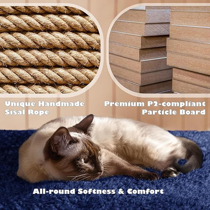 Yaheetech 54in Cat Tree Tower Condo Furniture Scratch Post for Kittens Pet House Play