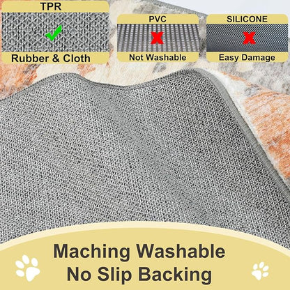 COMSLE Door Mat for Dogs Muddy Paws Soft Absorbent Indoor Front Entryway Rug Machine Washable Entrance Mats Non Slip Throw Rugs 36" x 60" Doormat for Inside Foyer Bedroom - Yellow
