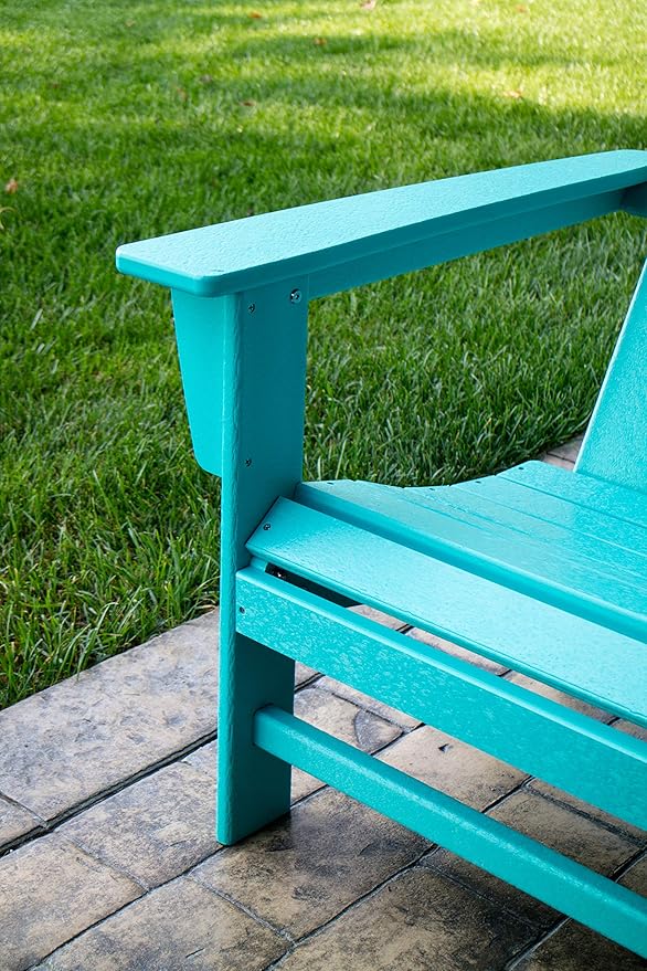 POLYWOOD AD420MA Modern Adirondack Chair, Mahogany