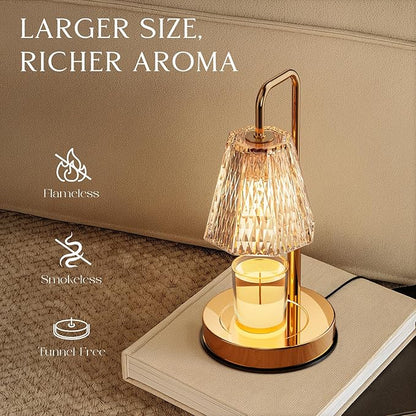 Candle Warmer Lamp with Timer – Dimmable Wax Warmer for Room Decor, Height Adjustable Candle Lamp for Mom, Birthday Gifts for Women, House Warming Gifts for New Home Decor with 2 Bulbs