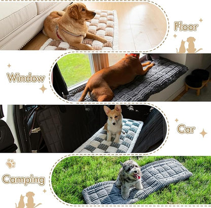 Couch Cover for Sofa, Sectional Couch Cover for Dogs, Sofa Cover Washable, Cushion Cover Blanket Pad Bed Mat for Pets, Fleece Furniture Protector, Black, 23.6x59in