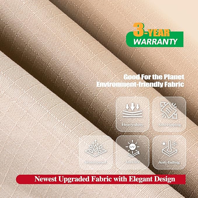 F&J Outdoors Patio Furniture Cover, Waterproof UV Resistant for Table & Chairs Set, 74"Wx47"Dx27.5"H