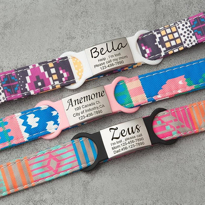 Anavia Slide On Silent Pet ID Tags, S/M/L/XL Personalized Multi-Color Silicone Band Cat Dog Name Tags, Customized Engraved Stainless Steel, Chew-Proof Quiet Dog Collar Tags (Medium, Red)