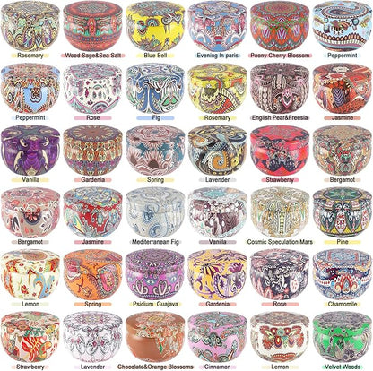 36 Pack Scented Candles Set for Home, Relaxing Stress Relief, Aromatherapy - Natural Soy Wax and Fragrance - Gifts for Women, Mom, Best Friend, Wife, Birthday