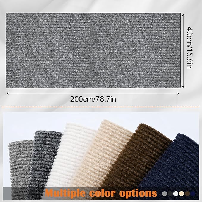 Cat Scratch Furniture Protector - 78.7" x 15.8" Trimmable Self-Adhesive Cats Claws Scratch Pads, Sisal DIY Climbing Couch Protector for Scratch Post Cat Tree Replacement Indoor (Light Gray)