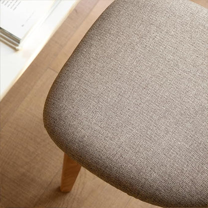 Solid Wood Upholstered Dining Chairs Set of 2 - FAS-Grade North American Oak | Heavy Duty Kitchen Dining Chairs with Ergonomic Curved Back | Easy Assembly | 400 lb Capacity