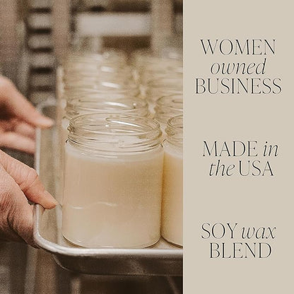 Sweet Water Decor Cozy Season Soy Candles - Fall Candles with Woods, Warm Spice, and Citrus Scent for Home Decor - Soy Candle with 40 Hours Burn Time - 9Oz Gold Lid Clear Jar Candles Fall Scents